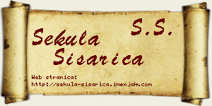Sekula Šišarica vizit kartica